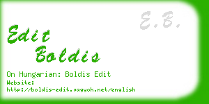 edit boldis business card
